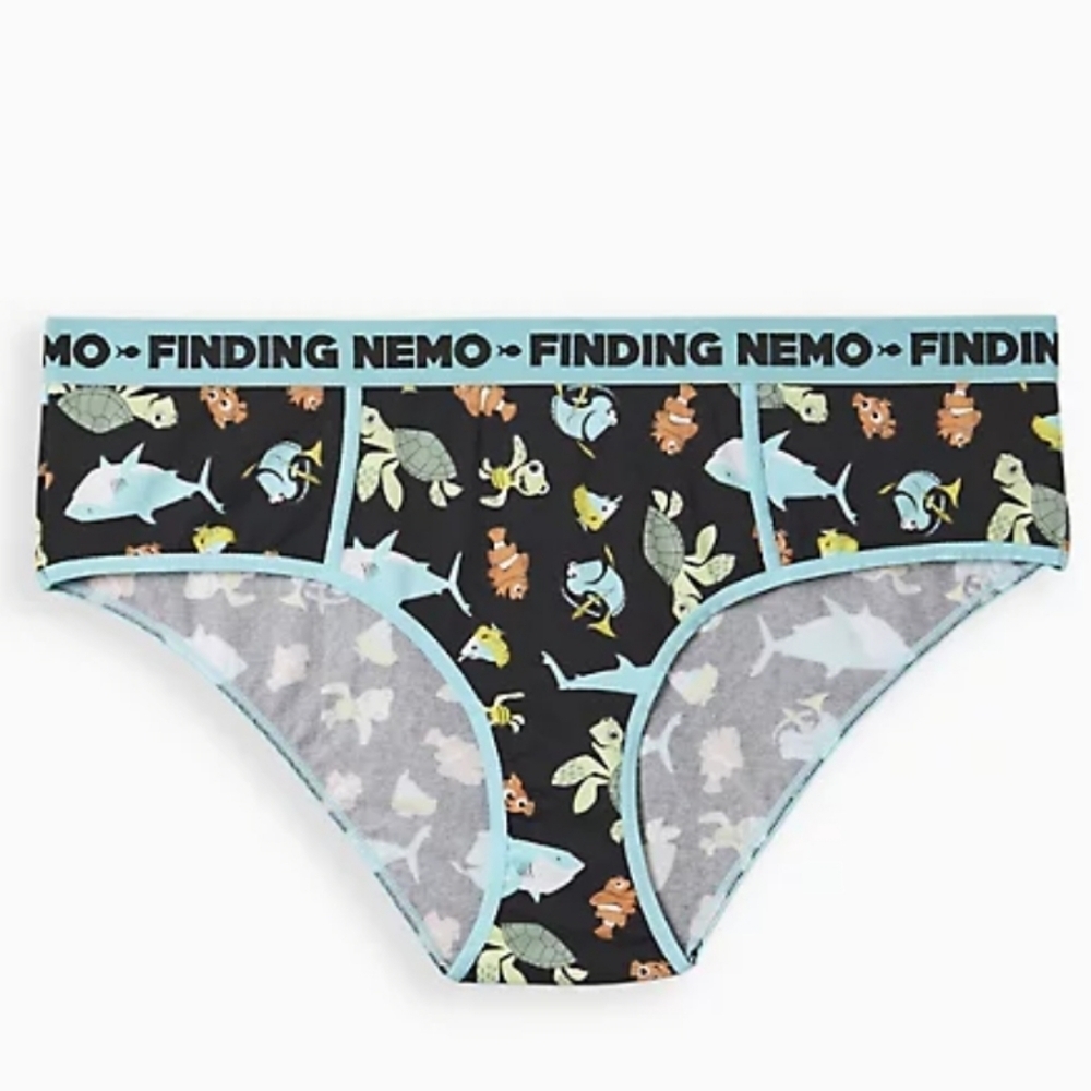 🆕️🐟🐠DISNEY FINDING NEMO HIPSTER PANTY  -  BLACK COTTON🐠🐟